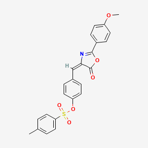 molecular formula C24H19NO6S B4751298 4-{[2-(4-methoxyphenyl)-5-oxo-1,3-oxazol-4(5H)-ylidene]methyl}phenyl 4-methylbenzenesulfonate 
