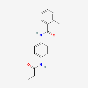 molecular formula C17H18N2O2 B4751311 2-methyl-N-[4-(propionylamino)phenyl]benzamide 