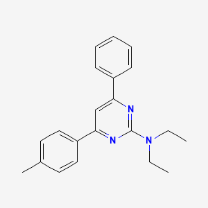 molecular formula C21H23N3 B4751329 N,N-diethyl-4-(4-methylphenyl)-6-phenyl-2-pyrimidinamine 