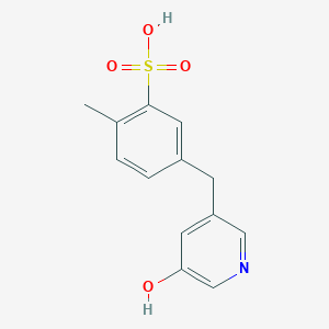 5-[(5-hydroxy-3-pyridinyl)methyl]-2-methylbenzenesulfonic acid