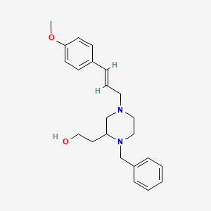 molecular formula C23H30N2O2 B4751359 2-{1-benzyl-4-[(2E)-3-(4-methoxyphenyl)-2-propen-1-yl]-2-piperazinyl}ethanol 