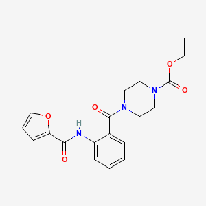 molecular formula C19H21N3O5 B4751366 ethyl 4-[2-(2-furoylamino)benzoyl]-1-piperazinecarboxylate 