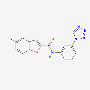 molecular formula C17H13N5O2 B4751374 5-methyl-N-[3-(1H-tetrazol-1-yl)phenyl]-1-benzofuran-2-carboxamide 