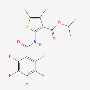 molecular formula C17H14F5NO3S B4751391 isopropyl 4,5-dimethyl-2-[(pentafluorobenzoyl)amino]-3-thiophenecarboxylate 
