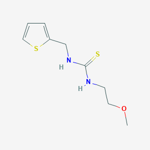 molecular formula C9H14N2OS2 B4751426 N-(2-methoxyethyl)-N'-(2-thienylmethyl)thiourea 