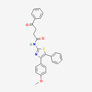 molecular formula C26H22N2O3S B4751483 N-[4-(4-methoxyphenyl)-5-phenyl-1,3-thiazol-2-yl]-4-oxo-4-phenylbutanamide 