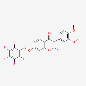 molecular formula C25H17F5O5 B4751510 3-(3,4-dimethoxyphenyl)-2-methyl-7-[(pentafluorobenzyl)oxy]-4H-chromen-4-one 
