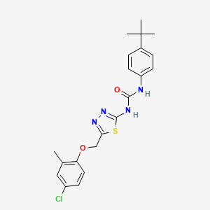 molecular formula C21H23ClN4O2S B4751517 N-(4-tert-butylphenyl)-N'-{5-[(4-chloro-2-methylphenoxy)methyl]-1,3,4-thiadiazol-2-yl}urea 