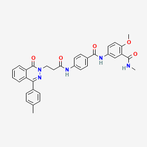 molecular formula C34H31N5O5 B4751526 2-methoxy-N-methyl-5-{[4-({3-[4-(4-methylphenyl)-1-oxo-2(1H)-phthalazinyl]propanoyl}amino)benzoyl]amino}benzamide 