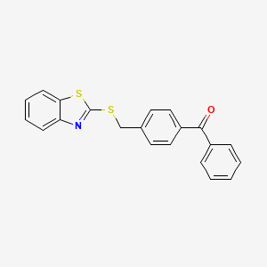 molecular formula C21H15NOS2 B4751541 {4-[(1,3-benzothiazol-2-ylthio)methyl]phenyl}(phenyl)methanone 