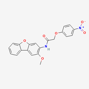 N-(2-methoxydibenzo[b,d]furan-3-yl)-2-(4-nitrophenoxy)acetamide