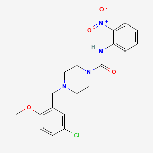 molecular formula C19H21ClN4O4 B4751580 4-(5-chloro-2-methoxybenzyl)-N-(2-nitrophenyl)-1-piperazinecarboxamide 
