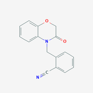 molecular formula C16H12N2O2 B4751584 2-[(3-oxo-2,3-dihydro-4H-1,4-benzoxazin-4-yl)methyl]benzonitrile 