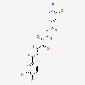 molecular formula C16H10Br2F2N4O2 B4751592 N'~1~,N'~2~-bis(3-bromo-4-fluorobenzylidene)ethanedihydrazide 