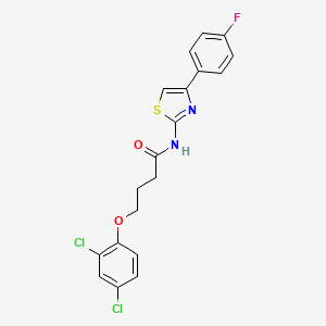 molecular formula C19H15Cl2FN2O2S B4751617 4-(2,4-dichlorophenoxy)-N-[4-(4-fluorophenyl)-1,3-thiazol-2-yl]butanamide 