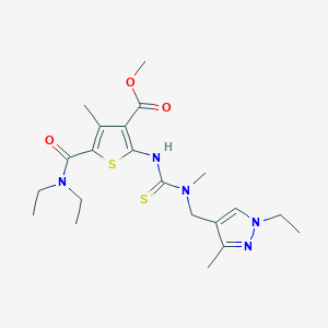 methyl 5-[(diethylamino)carbonyl]-2-({[[(1-ethyl-3-methyl-1H-pyrazol-4-yl)methyl](methyl)amino]carbonothioyl}amino)-4-methyl-3-thiophenecarboxylate