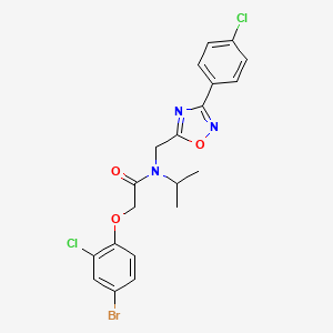 molecular formula C20H18BrCl2N3O3 B4751643 2-(4-bromo-2-chlorophenoxy)-N-{[3-(4-chlorophenyl)-1,2,4-oxadiazol-5-yl]methyl}-N-isopropylacetamide 