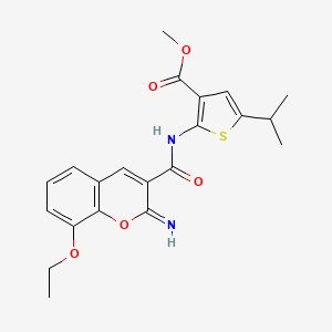 molecular formula C21H22N2O5S B4751690 methyl 2-{[(8-ethoxy-2-imino-2H-chromen-3-yl)carbonyl]amino}-5-isopropyl-3-thiophenecarboxylate 
