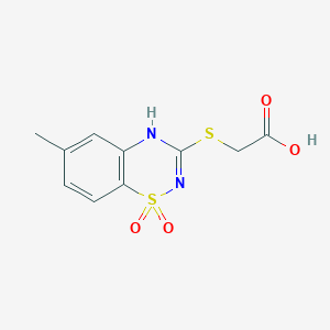 B047517 3-[(Carboxymethyl)thio]-6-methyl-4H-1,2,4-benzothiadiazine 1,1-dioxide CAS No. 114260-76-3