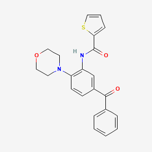 molecular formula C22H20N2O3S B4751710 N-[5-benzoyl-2-(4-morpholinyl)phenyl]-2-thiophenecarboxamide 