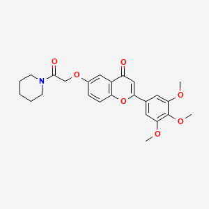 molecular formula C25H27NO7 B4751737 6-[2-oxo-2-(1-piperidinyl)ethoxy]-2-(3,4,5-trimethoxyphenyl)-4H-chromen-4-one 