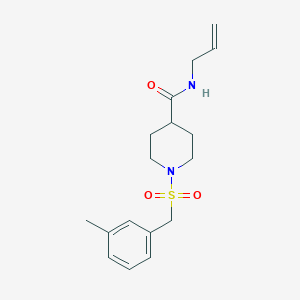 molecular formula C17H24N2O3S B4751747 N-allyl-1-[(3-methylbenzyl)sulfonyl]-4-piperidinecarboxamide 