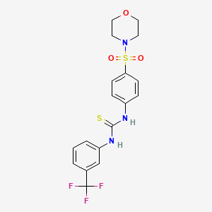 molecular formula C18H18F3N3O3S2 B4751758 N-[4-(4-morpholinylsulfonyl)phenyl]-N'-[3-(trifluoromethyl)phenyl]thiourea 