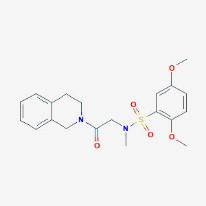 molecular formula C20H24N2O5S B4751767 N-[2-(3,4-dihydro-2(1H)-isoquinolinyl)-2-oxoethyl]-2,5-dimethoxy-N-methylbenzenesulfonamide 