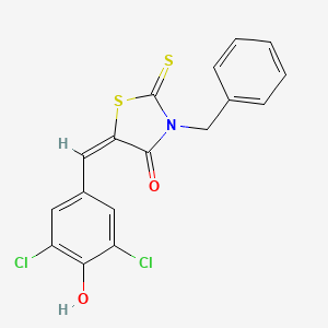 3-benzyl-5-(3,5-dichloro-4-hydroxybenzylidene)-2-thioxo-1,3-thiazolidin-4-one