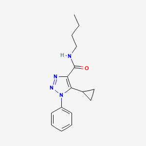 molecular formula C16H20N4O B4751802 N-butyl-5-cyclopropyl-1-phenyl-1H-1,2,3-triazole-4-carboxamide 