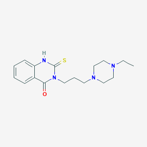 molecular formula C17H24N4OS B4751819 3-[3-(4-ethyl-1-piperazinyl)propyl]-2-thioxo-2,3-dihydro-4(1H)-quinazolinone 
