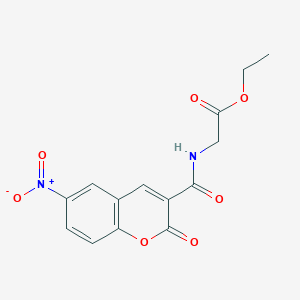 molecular formula C14H12N2O7 B4751825 ethyl N-[(6-nitro-2-oxo-2H-chromen-3-yl)carbonyl]glycinate 