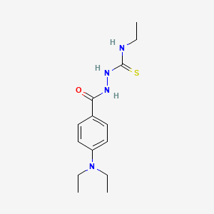 molecular formula C14H22N4OS B4751846 2-[4-(diethylamino)benzoyl]-N-ethylhydrazinecarbothioamide 