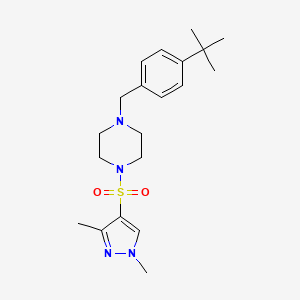 molecular formula C20H30N4O2S B4751864 1-(4-tert-butylbenzyl)-4-[(1,3-dimethyl-1H-pyrazol-4-yl)sulfonyl]piperazine 