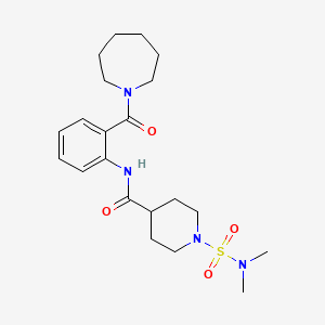 molecular formula C21H32N4O4S B4751867 N-[2-(1-azepanylcarbonyl)phenyl]-1-[(dimethylamino)sulfonyl]-4-piperidinecarboxamide 