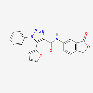 molecular formula C21H14N4O4 B4751905 5-(2-furyl)-N-(3-oxo-1,3-dihydro-2-benzofuran-5-yl)-1-phenyl-1H-1,2,3-triazole-4-carboxamide 