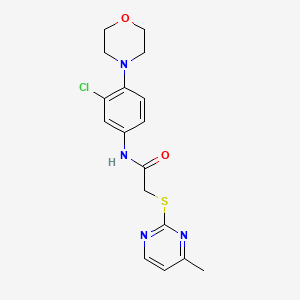 N-[3-chloro-4-(4-morpholinyl)phenyl]-2-[(4-methyl-2-pyrimidinyl)thio]acetamide