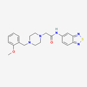 molecular formula C20H23N5O2S B4751949 N-2,1,3-benzothiadiazol-5-yl-2-[4-(2-methoxybenzyl)-1-piperazinyl]acetamide 