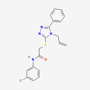 molecular formula C19H17FN4OS B4751960 2-[(4-allyl-5-phenyl-4H-1,2,4-triazol-3-yl)thio]-N-(3-fluorophenyl)acetamide 