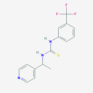 molecular formula C15H14F3N3S B4751965 N-[1-(4-pyridinyl)ethyl]-N'-[3-(trifluoromethyl)phenyl]thiourea 