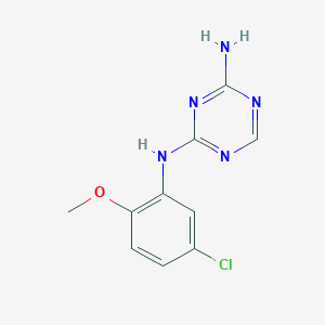 molecular formula C10H10ClN5O B4751985 N-(5-chloro-2-methoxyphenyl)-1,3,5-triazine-2,4-diamine 