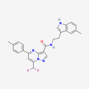 molecular formula C26H23F2N5O B4751988 7-(difluoromethyl)-N-[2-(5-methyl-1H-indol-3-yl)ethyl]-5-(4-methylphenyl)pyrazolo[1,5-a]pyrimidine-3-carboxamide 