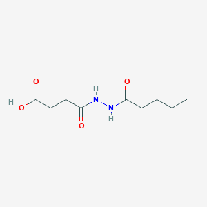 molecular formula C9H16N2O4 B4751996 4-oxo-4-(2-pentanoylhydrazino)butanoic acid 