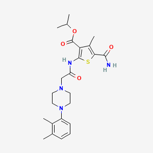 molecular formula C24H32N4O4S B4752002 isopropyl 5-(aminocarbonyl)-2-({[4-(2,3-dimethylphenyl)-1-piperazinyl]acetyl}amino)-4-methyl-3-thiophenecarboxylate 