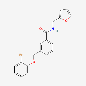 molecular formula C19H16BrNO3 B4752005 3-[(2-bromophenoxy)methyl]-N-(2-furylmethyl)benzamide 