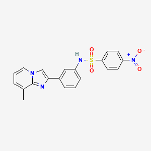 molecular formula C20H16N4O4S B4752015 N-[3-(8-methylimidazo[1,2-a]pyridin-2-yl)phenyl]-4-nitrobenzenesulfonamide 