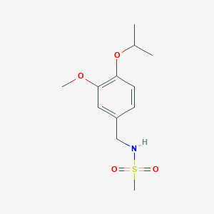 molecular formula C12H19NO4S B4752016 N-(4-isopropoxy-3-methoxybenzyl)methanesulfonamide 
