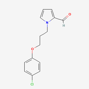 molecular formula C14H14ClNO2 B4752021 1-[3-(4-chlorophenoxy)propyl]-1H-pyrrole-2-carbaldehyde 