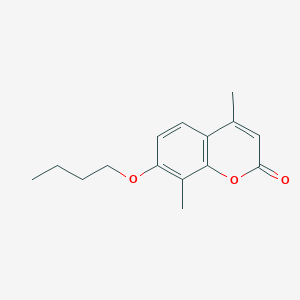 molecular formula C15H18O3 B4752033 7-butoxy-4,8-dimethyl-2H-chromen-2-one 