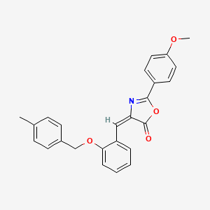 molecular formula C25H21NO4 B4752041 2-(4-methoxyphenyl)-4-{2-[(4-methylbenzyl)oxy]benzylidene}-1,3-oxazol-5(4H)-one 